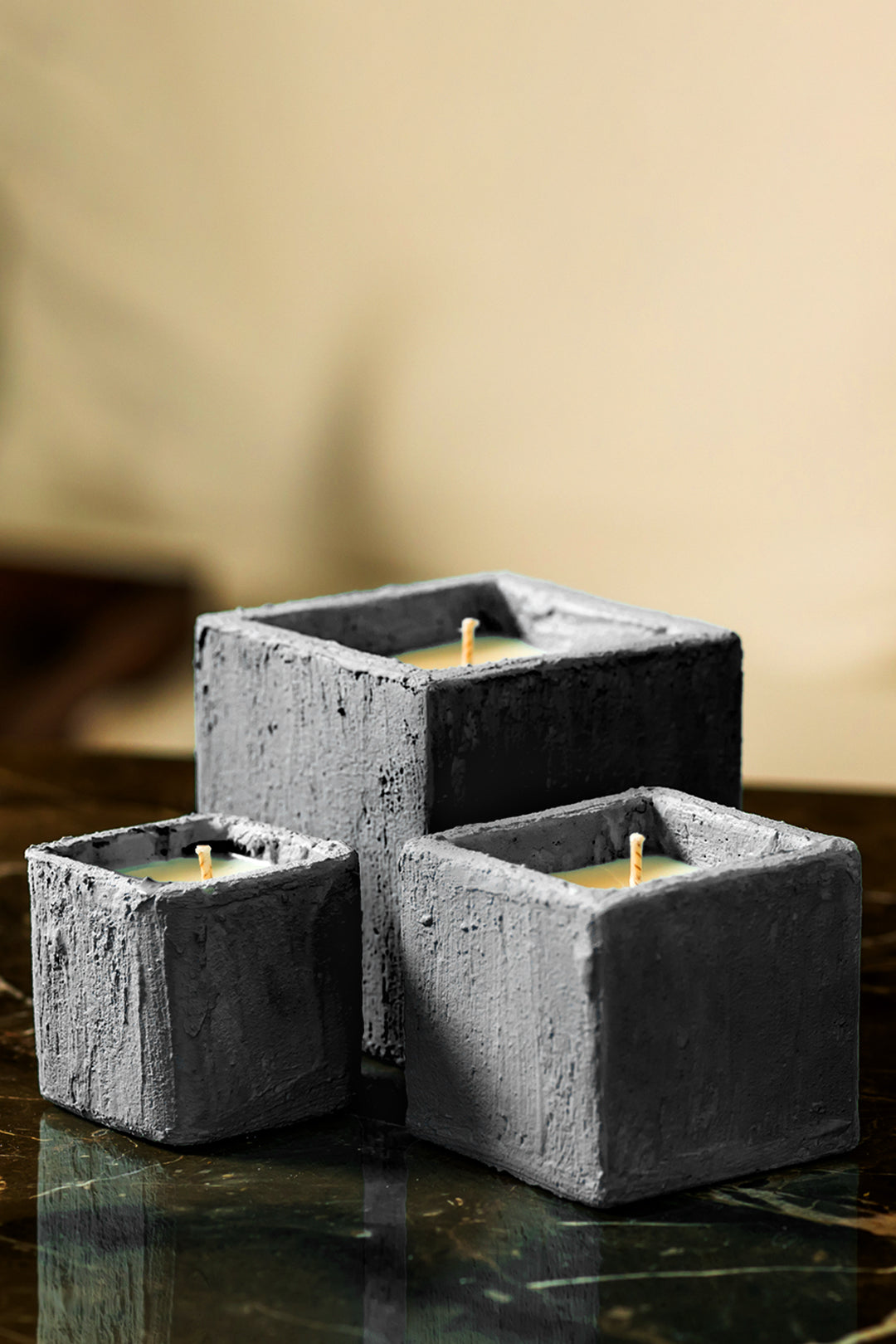 ENCHANTING CHARCOAL – SQUARE | SET OF 3