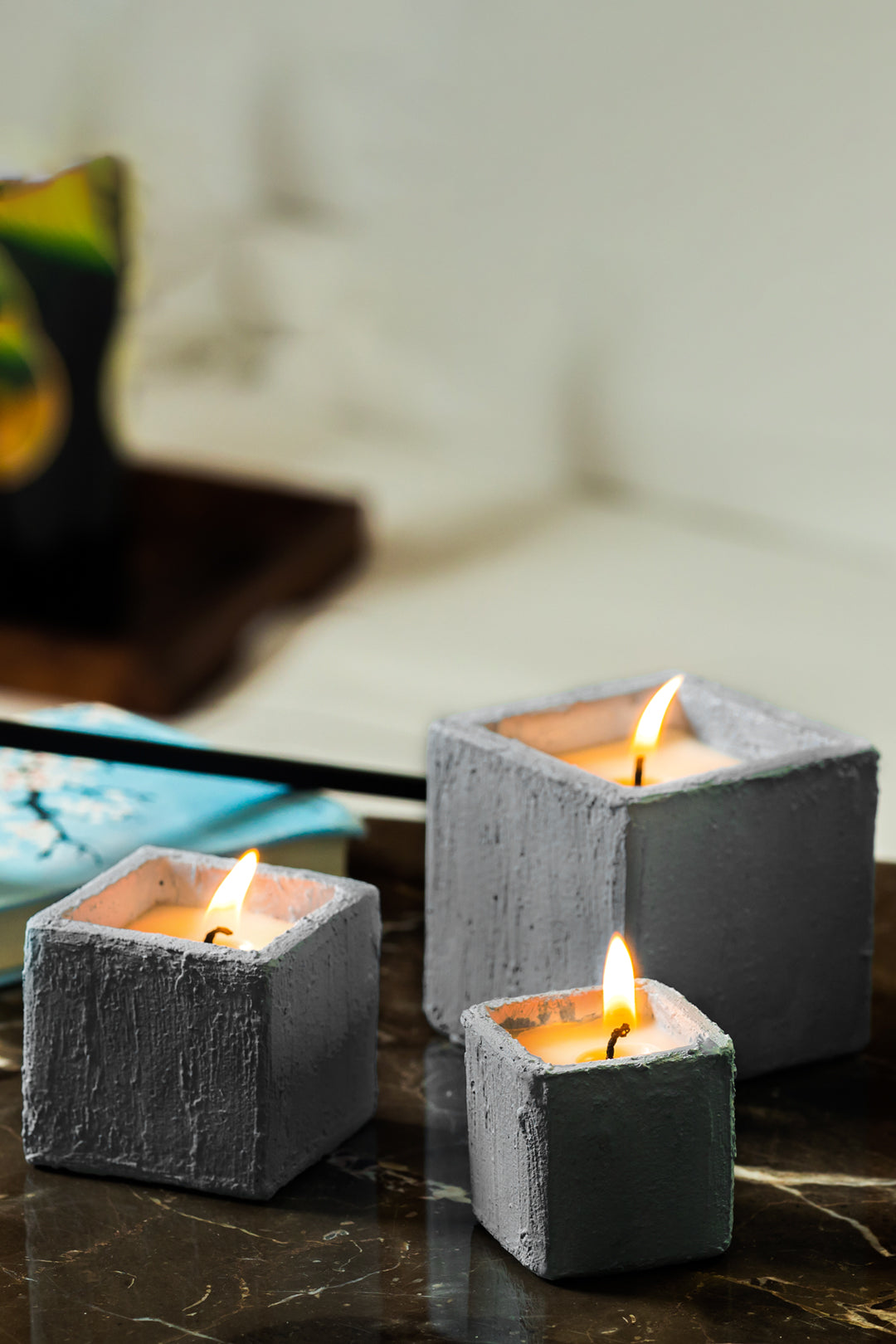 ENCHANTING CHARCOAL – SQUARE | SET OF 3