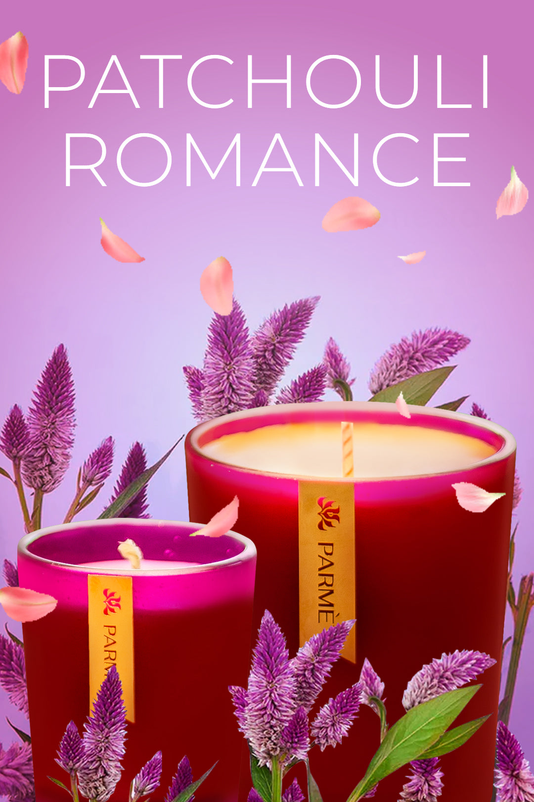 PATCHOULI ROMANCE | SET OF 2 | GLASS JAR | SOY WAX CANDLE